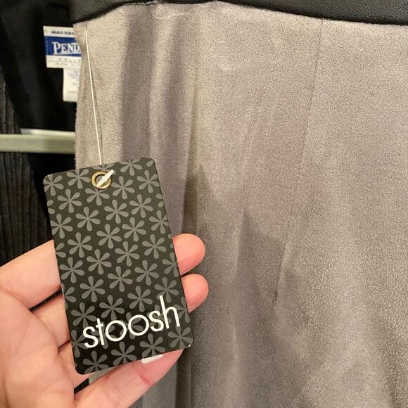 NWT Faux Leather and Suede Asymmetrical Skirt - Picture 4 of 10